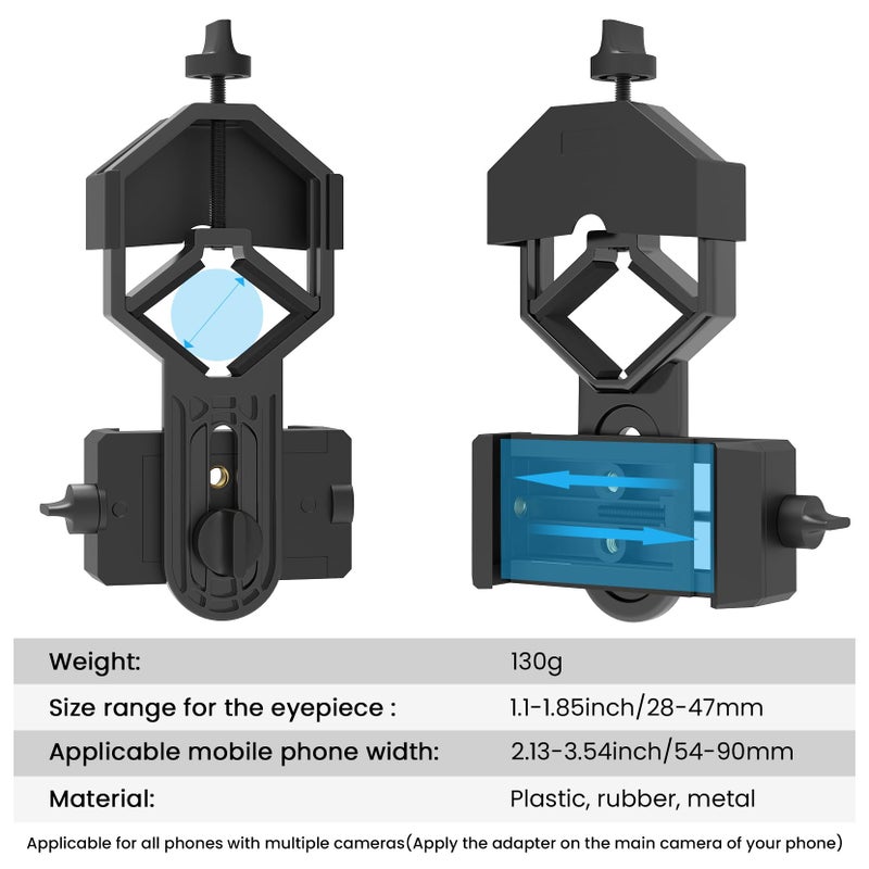 GOSKY Smartphone Adapter Mount Regular Size - Compatible with Binoculars, Monoculars, Spotting Scopes, Telescope, Microscopes Fits almost all Smartphones on the Market Record Nature and The World - Image 3
